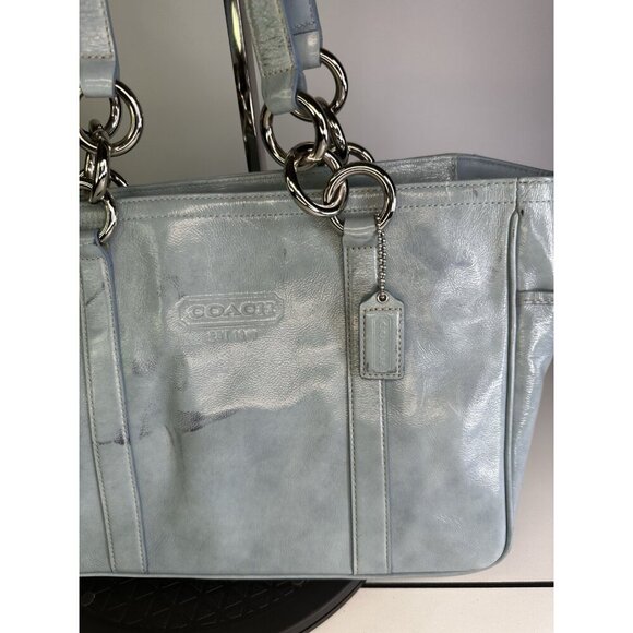 Coach Purse Gallery Eastwest  Tote B0973-F12839 Classic Beauty Chambray Blue - Picture 4 of 11